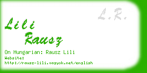 lili rausz business card